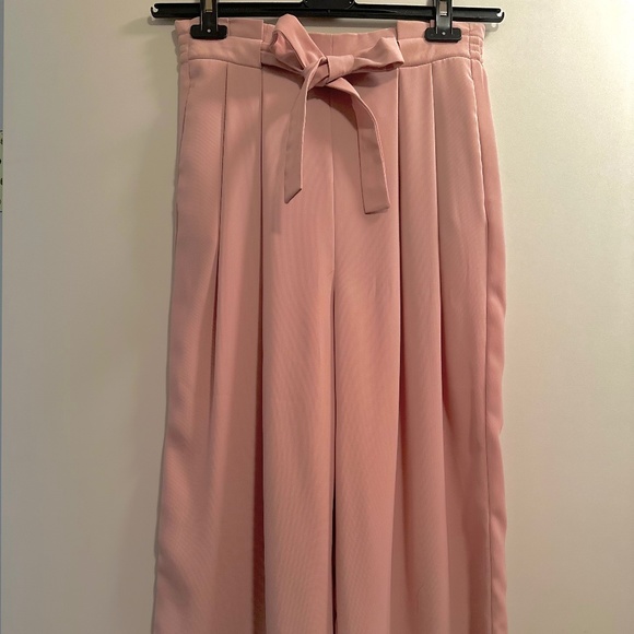 Zara pastel pink flowy culotte pant XS - Picture 1 of 5